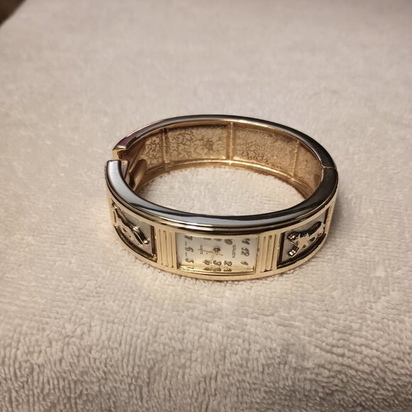 Vintage Gruen Panther Two Tone Hinged Bangle Watch. - Picture 2 of 6